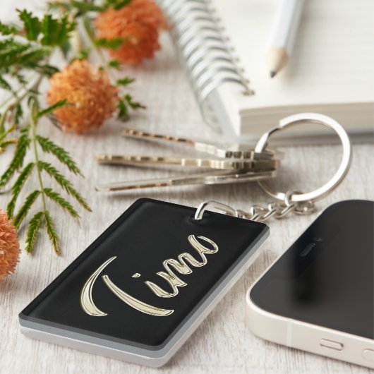 Timo Name whitegold Porte-clés (Devant droit)