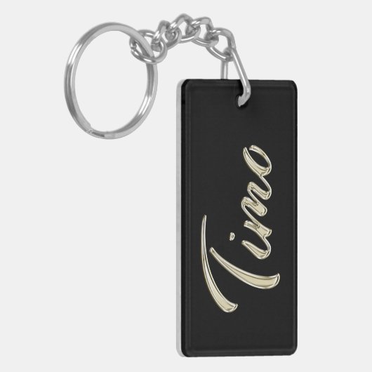 Timo Name whitegold Schlüsselanhänger Anhänger Sleutelhanger (Voorkant Links)