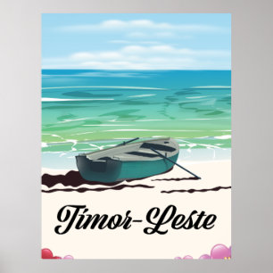 Timor-Leste retro-reisposter. Poster