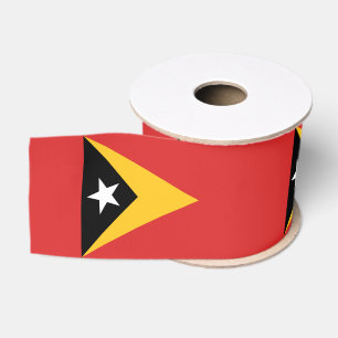 Timorese vlag en Oost-Timor, reizen, vakantie en s Grosgrain Lint