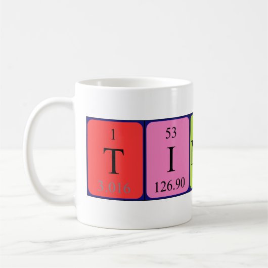 Timothe périodique nom de table mug (Gauche)