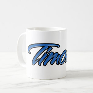 Timothée prénom nom tasse bleue tasse à café