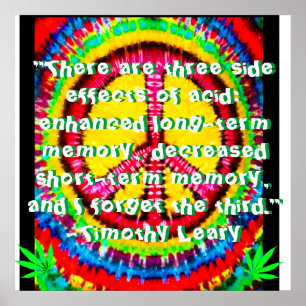 Timothy Leary Citation Poster WakNBak Médias