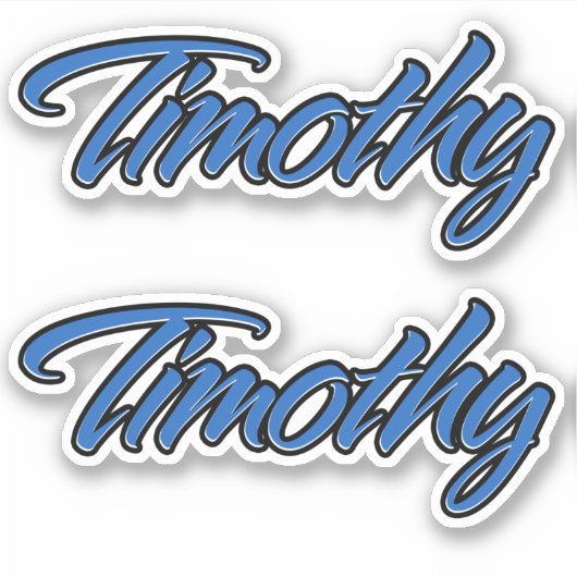 Timothy Name blue Aufkleber Sticker Stickerset (Voorkant)