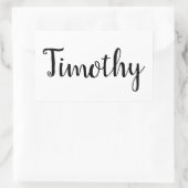 Timothy Name, Rechthoekige Sticker (Tas)