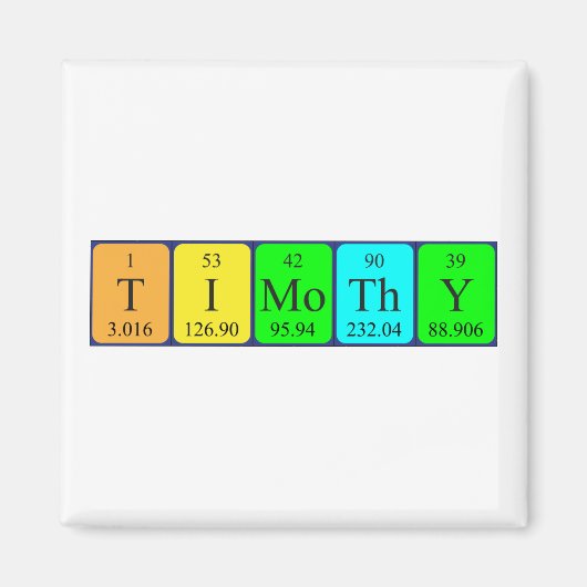 Timothy Periostabel Naam magnet Magneet (Voorkant)