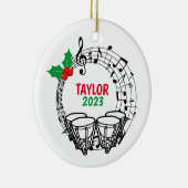 Timpani Marching Band Ornement de Noël (Droite)