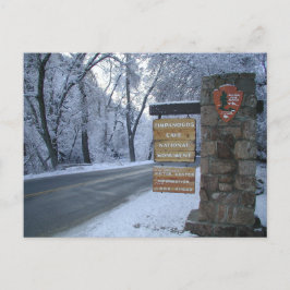 Timpanogos Cave National Monument Winter, Sign Briefkaart