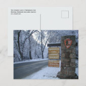 Timpanogos Cave National Monument Winter, Sign Briefkaart (Voorkant / Achterkant)