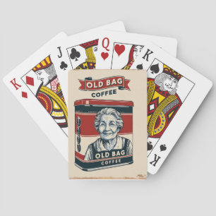 Tin Adverteren teken voor oude koffietas Pokerkaarten