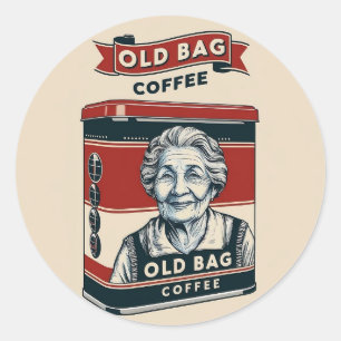 Tin Adverteren teken voor oude koffietas Ronde Sticker