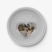 Tin Bruiloft Jubileum foto hart papier bord (Voorkant)