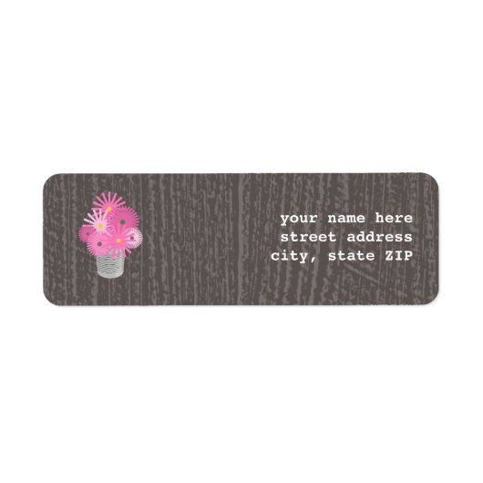 Tin Can du Étiquette de adresse Fleur sauvage de V (Devant)