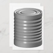 Tin can-uitnodigingen kaart (Voorkant / Achterkant)