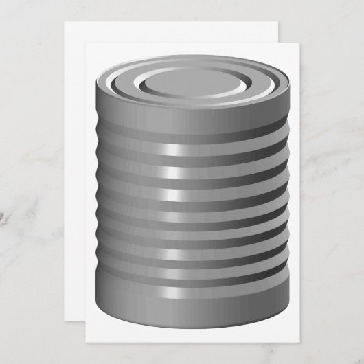 Tin can-uitnodigingen kaart (Voorkant / Achterkant)