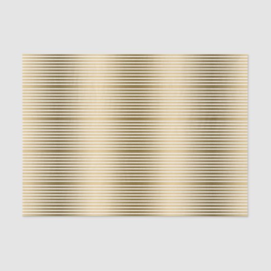 Tin Gold Stripes - Aangepaste witte achtergrond Tissuepapier (Voorkant)
