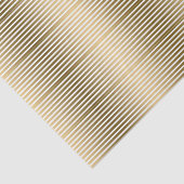 Tin Gold Stripes - Aangepaste witte achtergrond Tissuepapier (Detail)