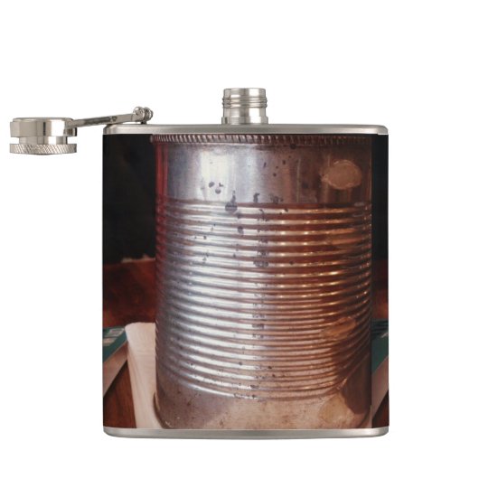  tin kan erlenmeyer hellen heupfles (Geopend)