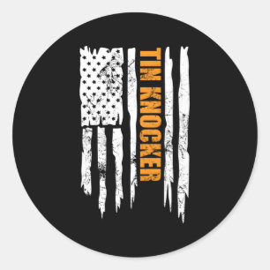 Tin Knocker Sheet Metal Worker Amerikaanse vertica Ronde Sticker