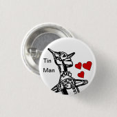 Tin Man Button houdt van de geweldige Tovenaar van (Voorkant /achterkant)