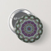  tin - Paisley Print Ronde Button 5,7 Cm (Voorkant /achterkant)