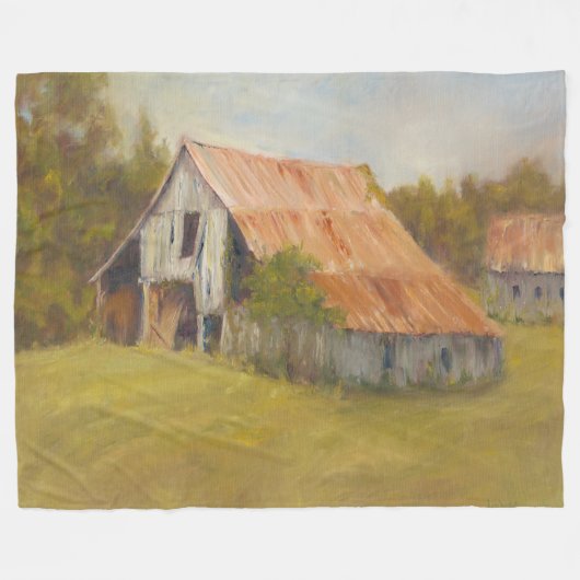 Tin Roof Barn Fleece Deken (Voorkant (Horizontaal))