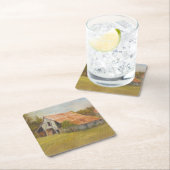 Tin Roof Barn Vierkante Kartonnen Onderzetter (Insitu)