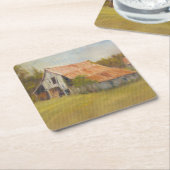Tin Roof Barn Vierkante Kartonnen Onderzetter (Schuin)