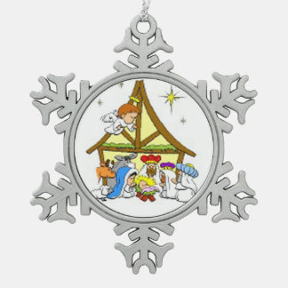 Tin Sneeuwvlok Ornament/Kerststal Ornament