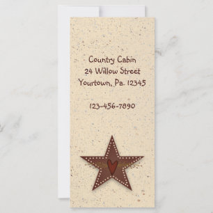 Tin Star Kaart Book Mark