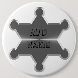 Tin Star Sheriff Ronde Button 5,7 Cm