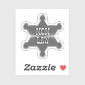 Tin Star Sheriff Sticker (Vel)