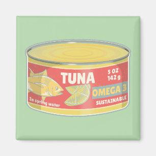 Tin tonijn Ingeblikte vis retro Magneet