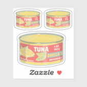Tin tonijn Ingeblikte vis retro Sticker (Vel)