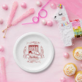 Tin van sardines papieren bordje (Feest)