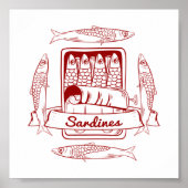 Tin van sardines poster (Voorkant)