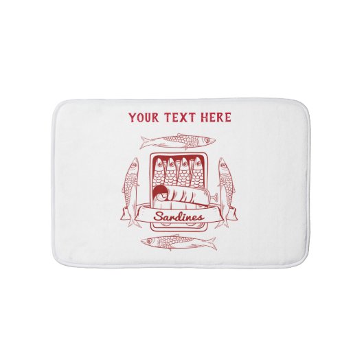 Tin van sardines voor de pop badmat (Voorkant)