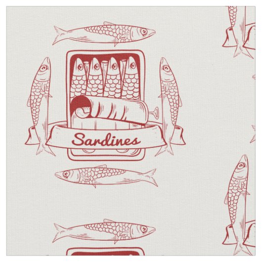 Tin van sardines voor de pop stof (Close Up)