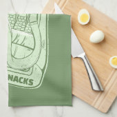 Tin van sardines zoute snack theedoek (Quarter Fold)