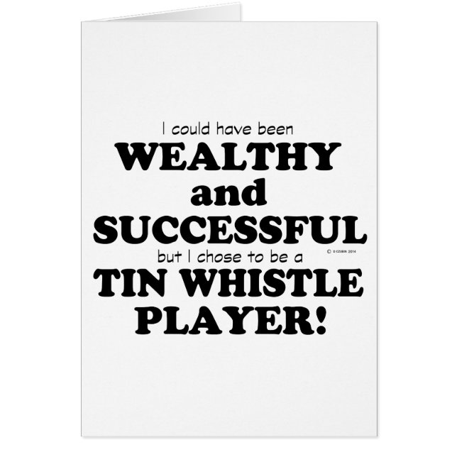 Tin Whistle Wealthy & Succesvol (Voorkant)