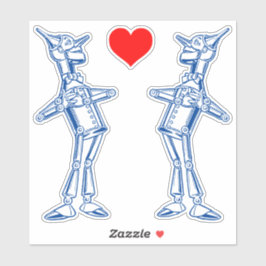 Tin Woodman staande Denslow Wonderful Wizard Sticker