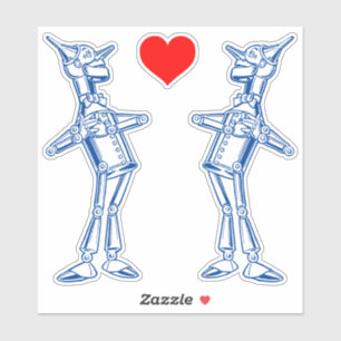 Tin Woodman staande Denslow Wonderful Wizard Sticker