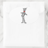 Tin Woodsman Wizard of Oz 1900 Ovale Sticker (Tas)