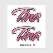 Tina faded pink Aufkleber Sticker Stickerset (Vel)