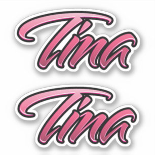 Tina faded pink Autocollants