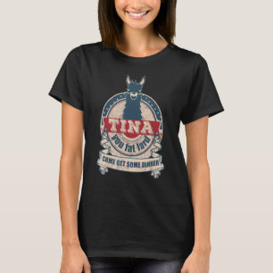 Tina je dikke reuzel kom wat eten  plezier t-shirt