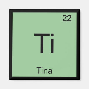 Tina Naam Chemie Element Periodiek Systeem Magneet