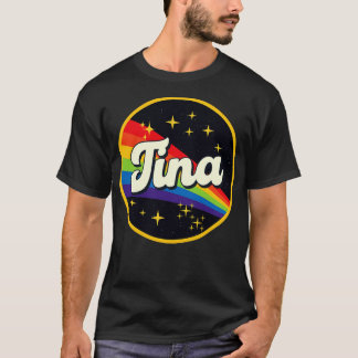 Tina regenboog in ruimte stijl t-shirt