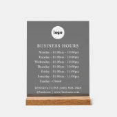 TINÉ | Logo et heures d'ouverture | SYMBOLE ACryli (Recto)