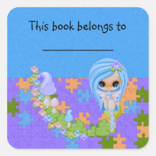 Tinelieve Faerie Schattig Feeachtig Wezen Vierkante Sticker